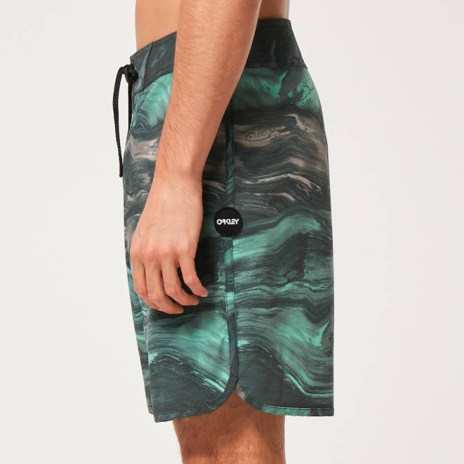 Oakley magmă verde mentă boardshort cu marmură swirl 19\". haine 620J2907
