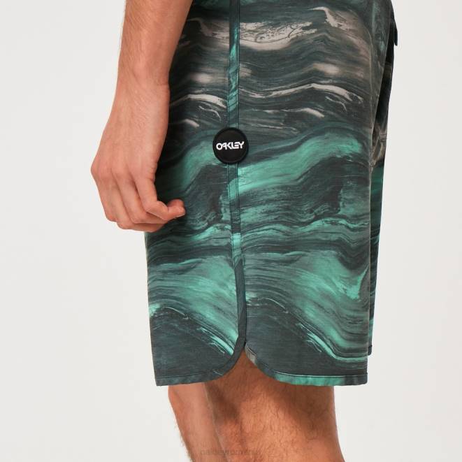Oakley magmă verde mentă boardshort cu marmură swirl 19\". haine 620J2907