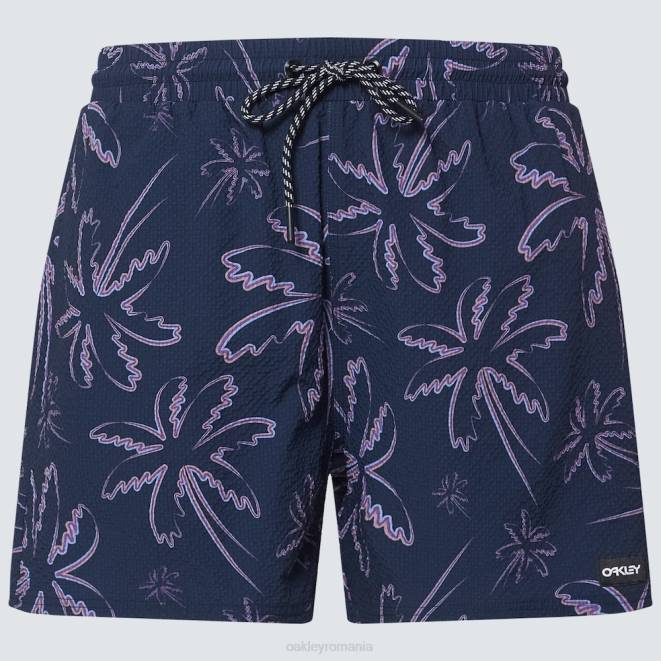 Oakley trei linii palme albastre deco palms rc beachshort haine 620J2916