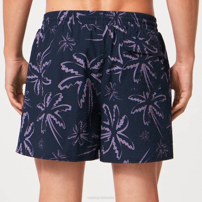 Oakley trei linii palme albastre deco palms rc beachshort haine 620J2916