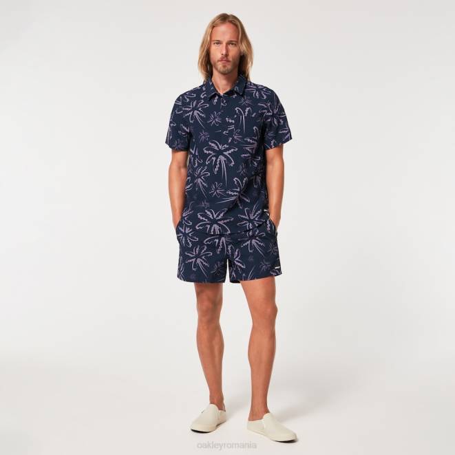 Oakley trei linii palme albastre deco palms rc beachshort haine 620J2916
