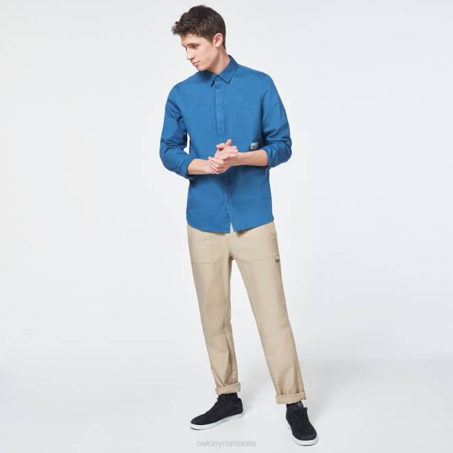 Oakley albastru interstelar plasture de îmbrăcăminte ls cămașă haine 620J2401