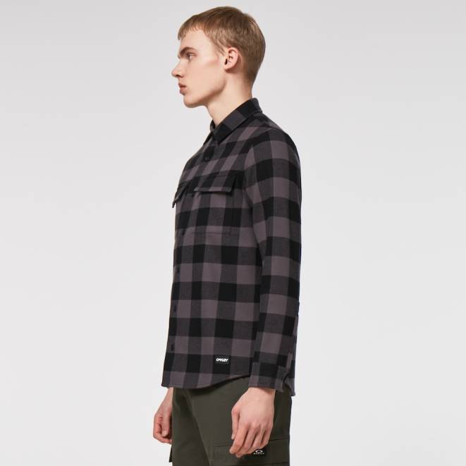 Oakley cec negru/gri purta flanel confortabil haine 620J2466