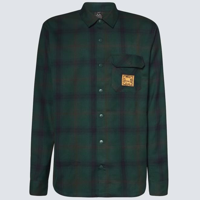 Oakley cecul verde cămașă de flanel tc skull haine 620J2556