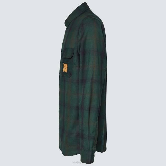 Oakley cecul verde cămașă de flanel tc skull haine 620J2556