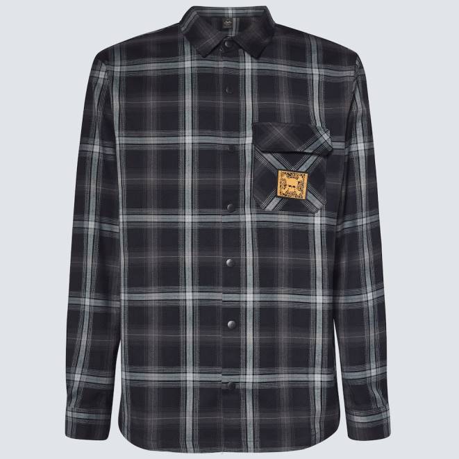 Oakley negru/gri cămașă de flanel tc skull haine 620J2557