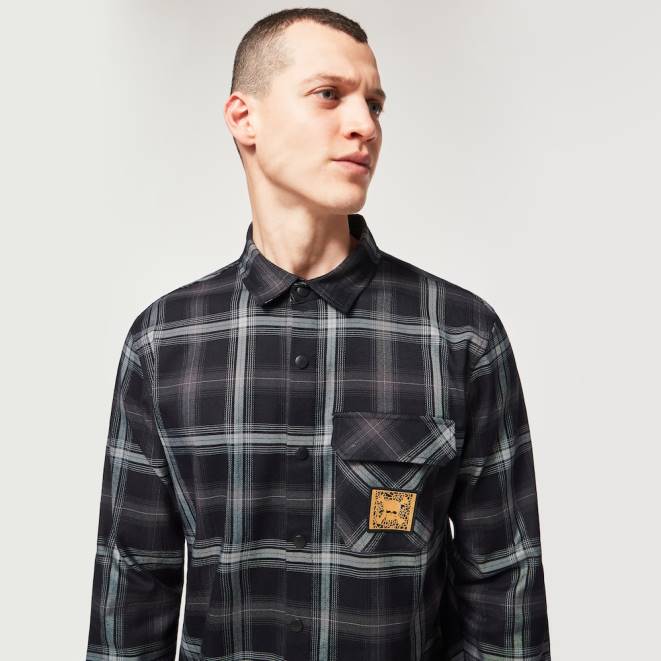 Oakley negru/gri cămașă de flanel tc skull haine 620J2557