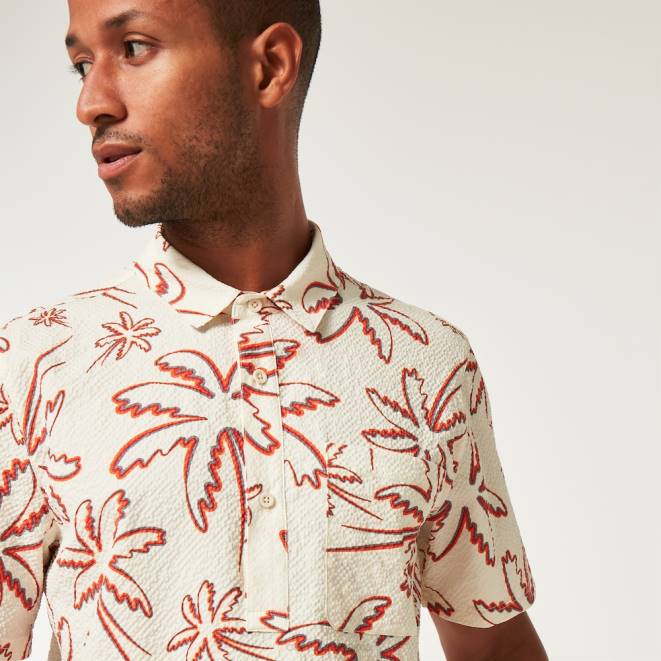 Oakley trei linii palme arctice deco palms rc ss buton jos haine 620J2593