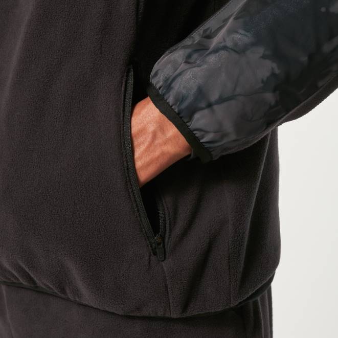 Oakley imprimeu td negru/munte hanorac wanderlust fz haine 620J2305