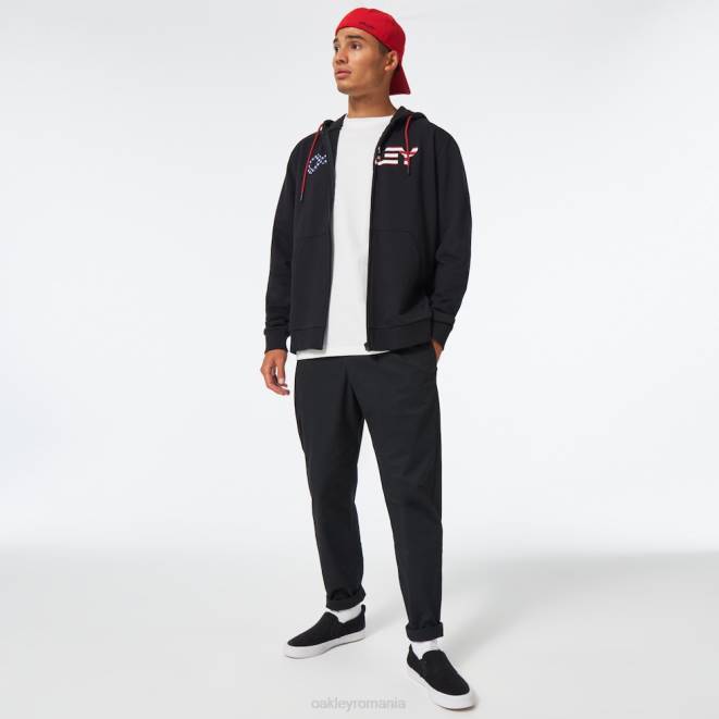 Oakley steag negru/american hanorac cu fermoar complet teddy haine 620J2507