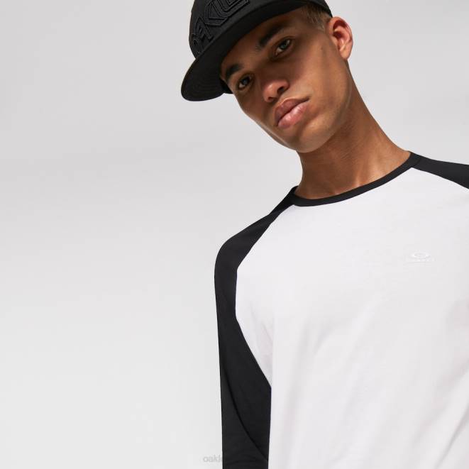 Oakley alb/negru relax raglan 3/4 tee haine 620J2469