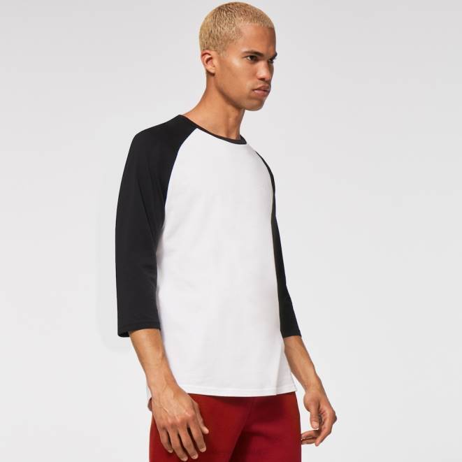Oakley alb/negru relax raglan 3/4 tee haine 620J2469