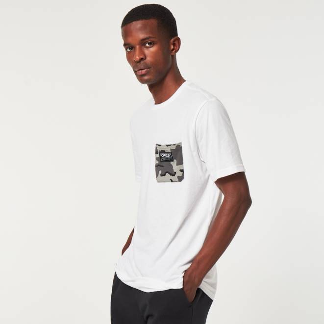 Oakley alb tricou clasic de buzunar b1b haine 620J2315