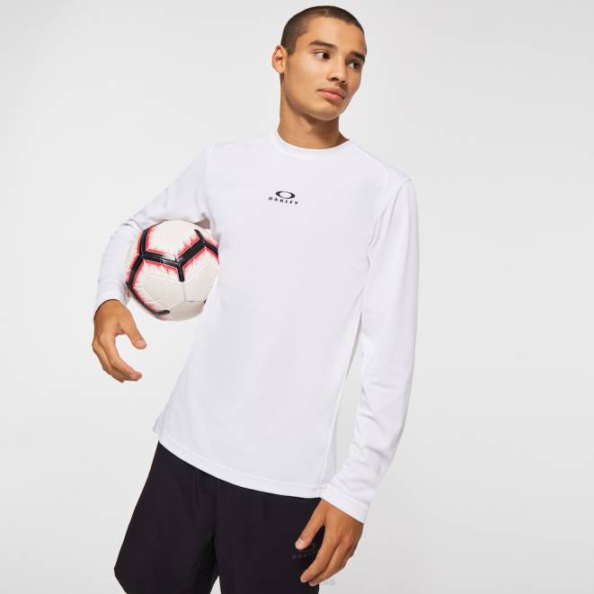 Oakley alb tricou cu mânecă lungă pentru antrenament de bază haine 620J2409