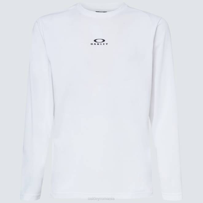 Oakley alb tricou cu mânecă lungă pentru antrenament de bază haine 620J2409