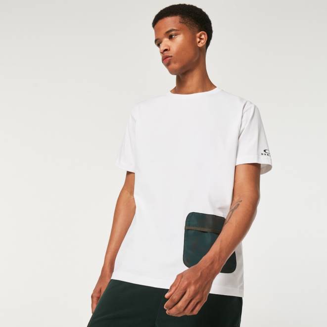 Oakley alb tricou de buzunar wanderlust haine 620J2332