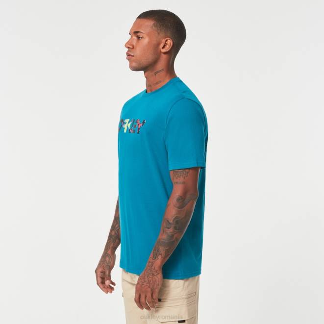 Oakley albastru aurora tricou floral splash b1b haine 620J2116