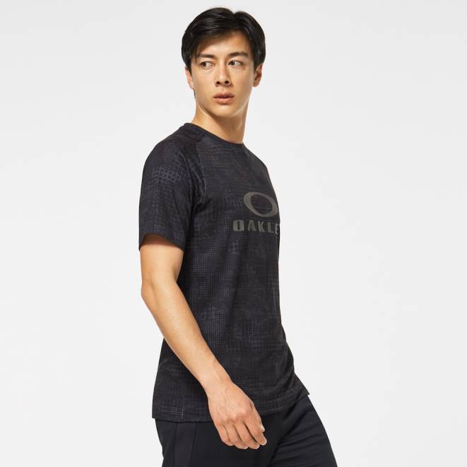 Oakley camo spațial negru tricou științifico-fantastic bark all-over haine 620J2467