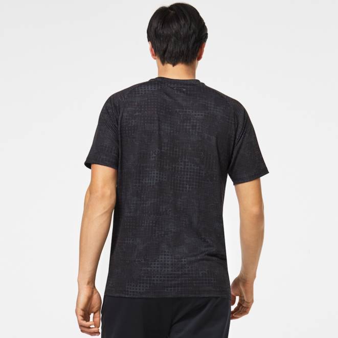 Oakley camo spațial negru tricou științifico-fantastic bark all-over haine 620J2467