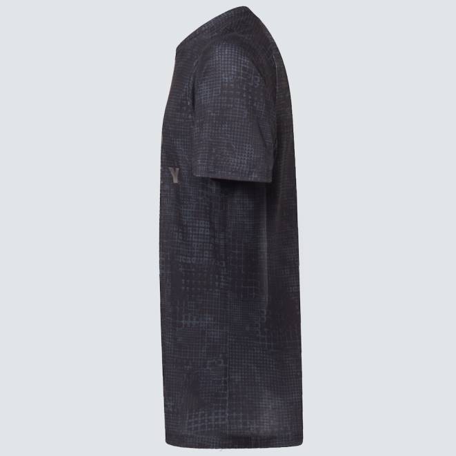 Oakley camo spațial negru tricou științifico-fantastic bark all-over haine 620J2467