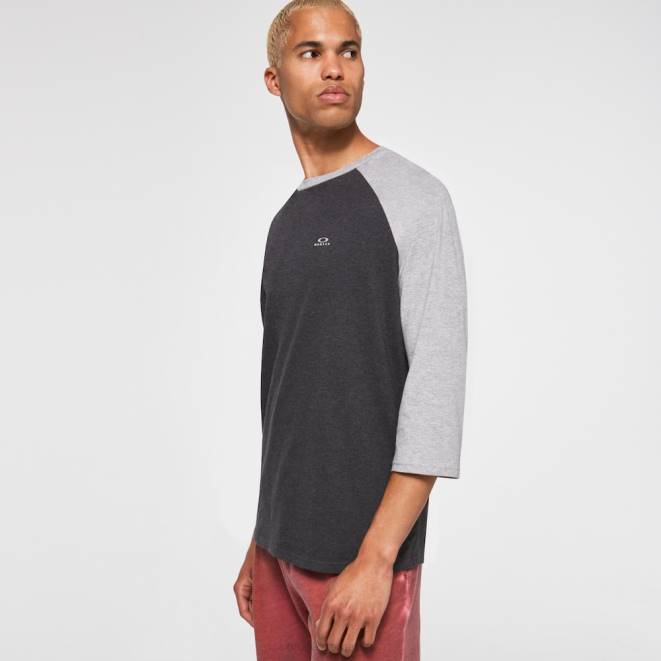 Oakley erica dublu gri relax raglan 3/4 tee haine 620J2470
