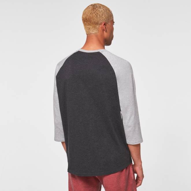 Oakley erica dublu gri relax raglan 3/4 tee haine 620J2470