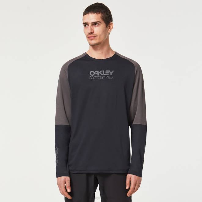 Oakley fier negru/forjat factory pilot mtb ls jersey ii haine 620J2620