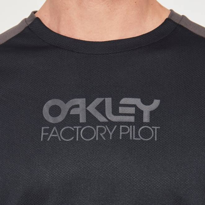 Oakley fier negru/forjat factory pilot mtb ls jersey ii haine 620J2620