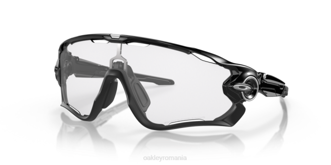 Oakley Lentile fotocromatice cu iridiu clar până la negru, cadru negru lustruit spărgător de fălci ochelari 620J400