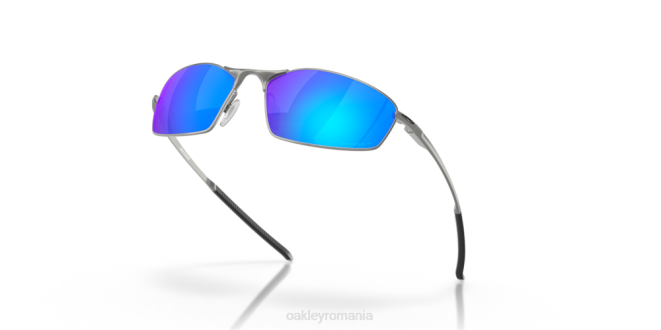 Oakley Lentile polarizate prizm safir, rama crom satinat mustăţi ochelari 620J365