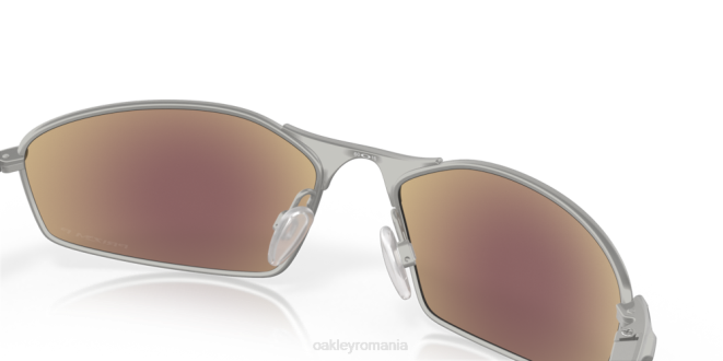 Oakley Lentile polarizate prizm safir, rama crom satinat mustăţi ochelari 620J365