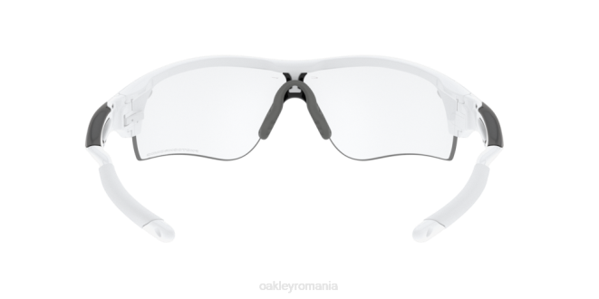 Oakley Lentile fotocromatice cu iridiu clar până la negru, cadru alb cale de blocare radar (potrivire joasă a podului) ochelari 620J717