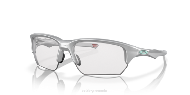 Oakley Lentile fotocromatice cu iridiu clar până la negru, ramă argintie flak beta (potrivire low bridge) ochelari 620J923
