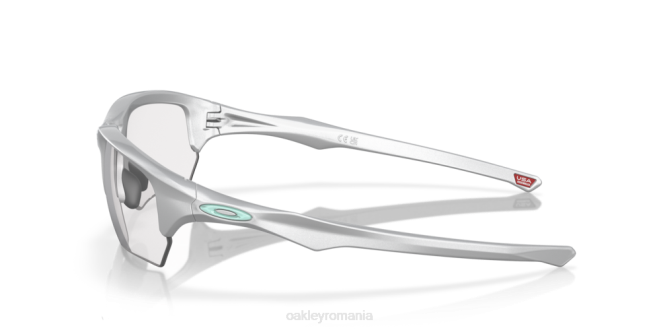 Oakley Lentile fotocromatice cu iridiu clar până la negru, ramă argintie flak beta (potrivire low bridge) ochelari 620J923