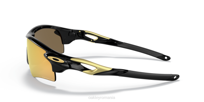 Oakley Lentile polarizate prizm 24k, cadru negru lustruit cale de blocare radar (potrivire joasă a podului) ochelari 620J718