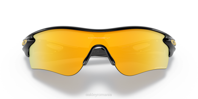 Oakley Lentile polarizate prizm 24k, cadru negru lustruit cale de blocare radar (potrivire joasă a podului) ochelari 620J718