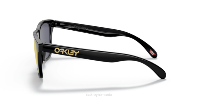 Oakley Lentile polarizate prizm 24k, cadru negru lustruit piei de broasca (podenie joasa) ochelari 620J818