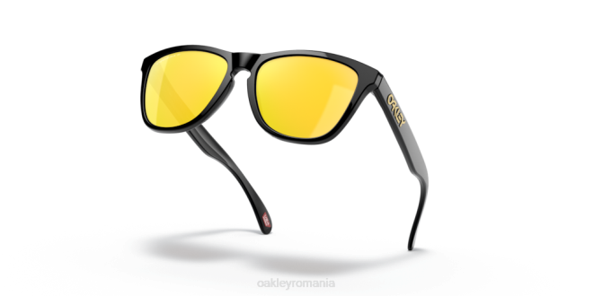 Oakley Lentile polarizate prizm 24k, cadru negru lustruit piei de broasca (podenie joasa) ochelari 620J818