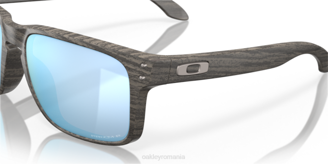 Oakley Lentile polarizate prizm deep water, cadru din lemn colecția holbrook woodgrain ochelari 620J66