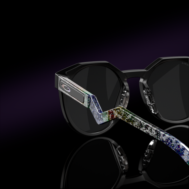 Oakley Lentile polarizate prizm negre, rama fum gri mat hstn (low bridge fit) verve collection ochelari 620J1014