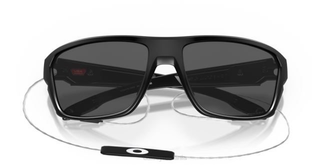 Oakley Lentile polarizate prizm negre, rama neagra mata lovitură divizată ochelari 620J301