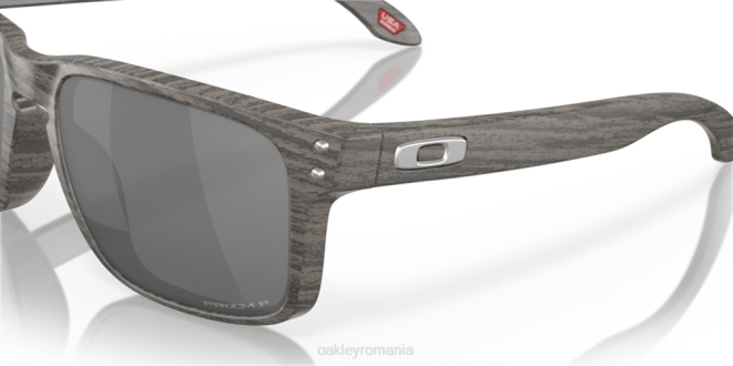 Oakley Lentile polarizate prizm negru, cadru din lemn holbrook ochelari 620J75