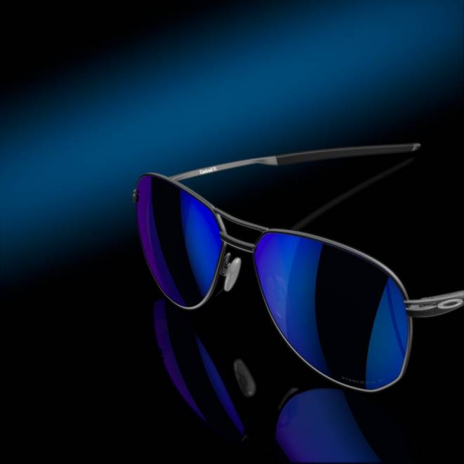 Oakley Lentile polarizate prizm safir, cadru din oțel ușor satinat contrail ti ochelari 620J374