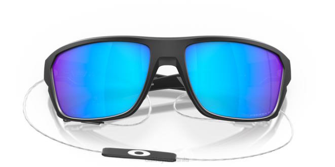 Oakley Lentile polarizate prizm safir, cadru negru mat lovitură divizată ochelari 620J302