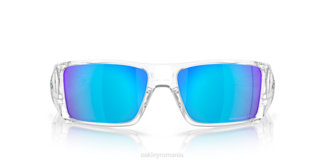 Oakley Lentile polarizate prizm safir, cadru transparent heliostat ochelari 620J760