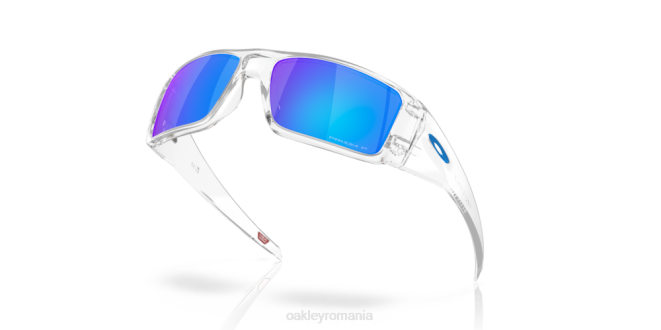 Oakley Lentile polarizate prizm safir, cadru transparent heliostat ochelari 620J760