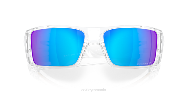 Oakley Lentile polarizate prizm safir, cadru transparent heliostat ochelari 620J760