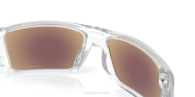 Oakley Lentile polarizate prizm safir, cadru transparent heliostat ochelari 620J760