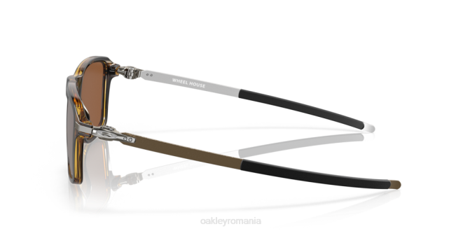 Oakley Lentile polarizate prizm tungsten, rama broasca testoasa maro lustruita casă de roată ochelari 620J1038