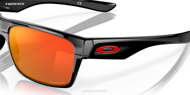 Oakley Lentile prizm rubin, cadru negru lustruit doua fete ochelari 620J692